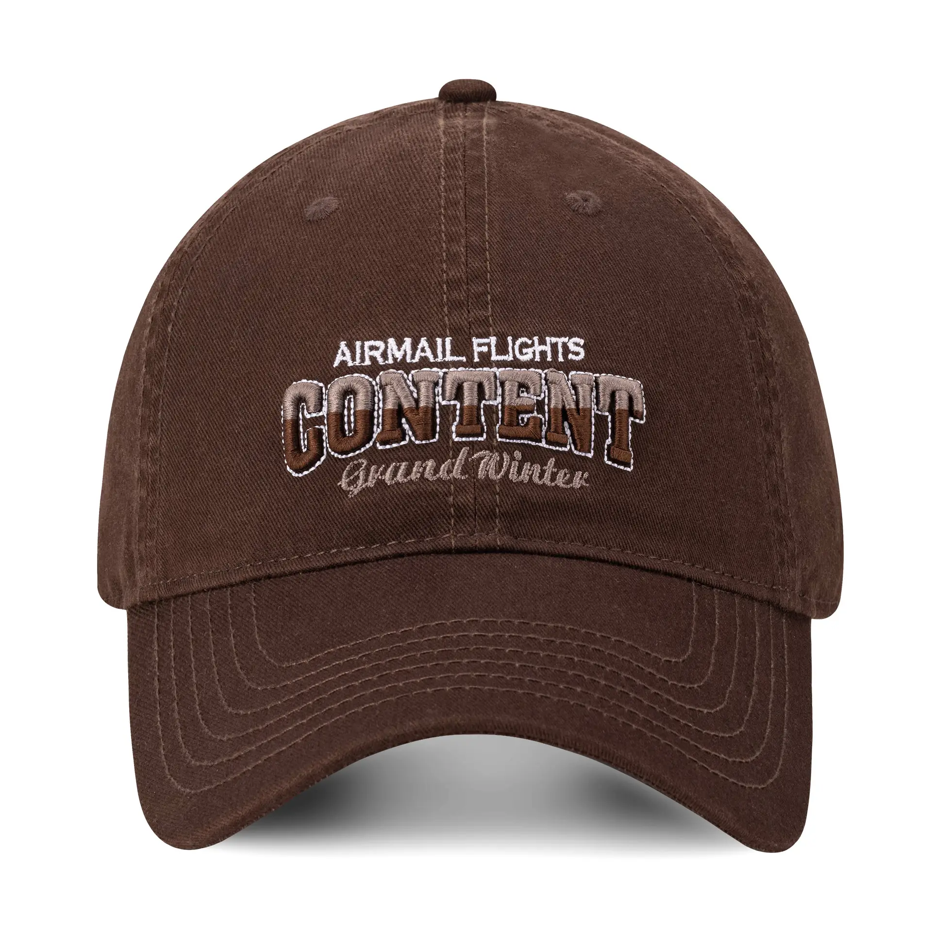 Men Navy Blue Embroidered Airmail Cap - Image 8