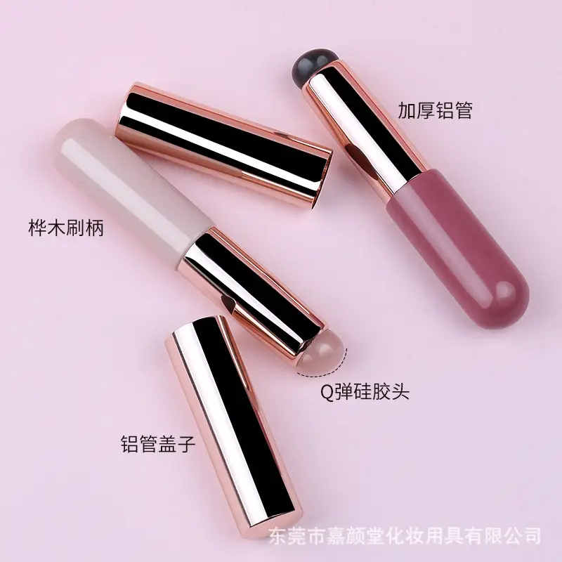 White Silicone Lip Brush with Lid Fingers for Concealing - Image 9
