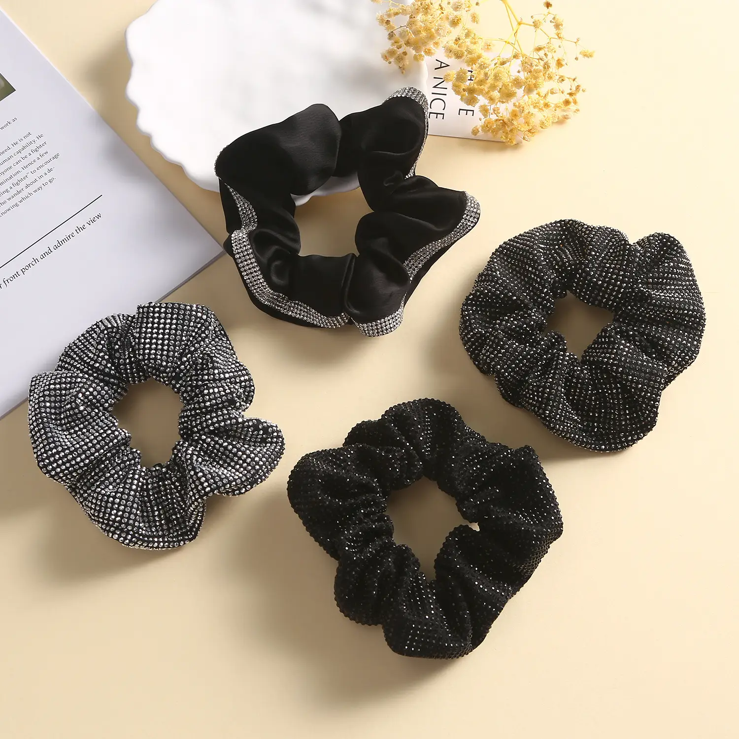 Full Diamond Hair Tie with High Elasticity Band
