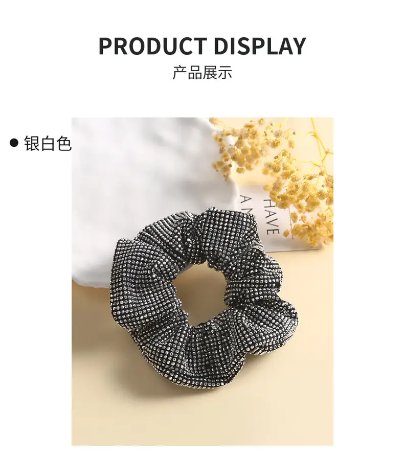 Full Diamond Hair Tie with High Elasticity Band — feature 15