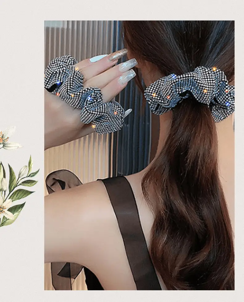 Full Diamond Hair Tie with High Elasticity Band — feature 5