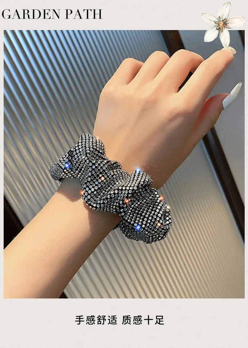 Full Diamond Hair Tie with High Elasticity Band — feature 6