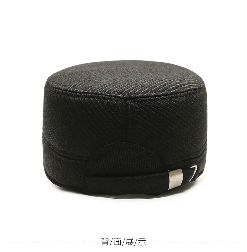 Men's Black Knitted Peak Cap Winter Warm Baseball Cap — feature 8