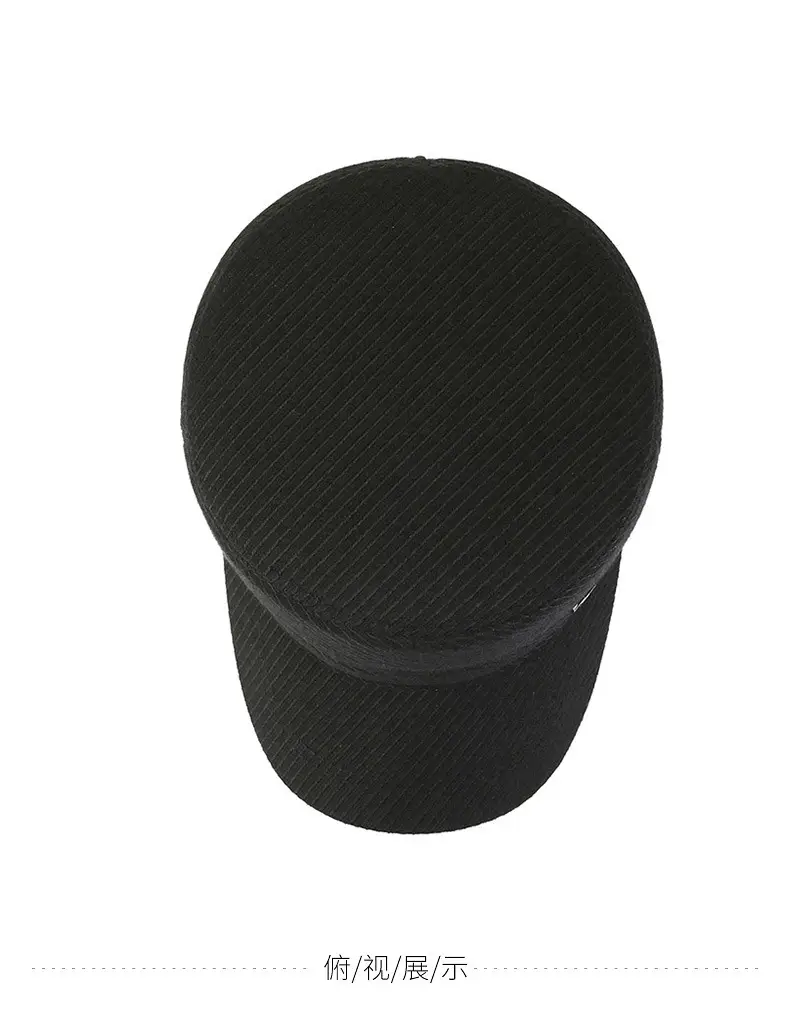 Men's Black Knitted Peak Cap Winter Warm Baseball Cap — feature 9