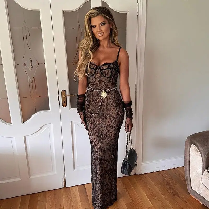 Black Lace Wind Sling Dress for Women 2023 — feature 20