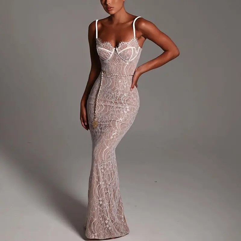Black Lace Wind Sling Dress for Women 2023 — feature 26