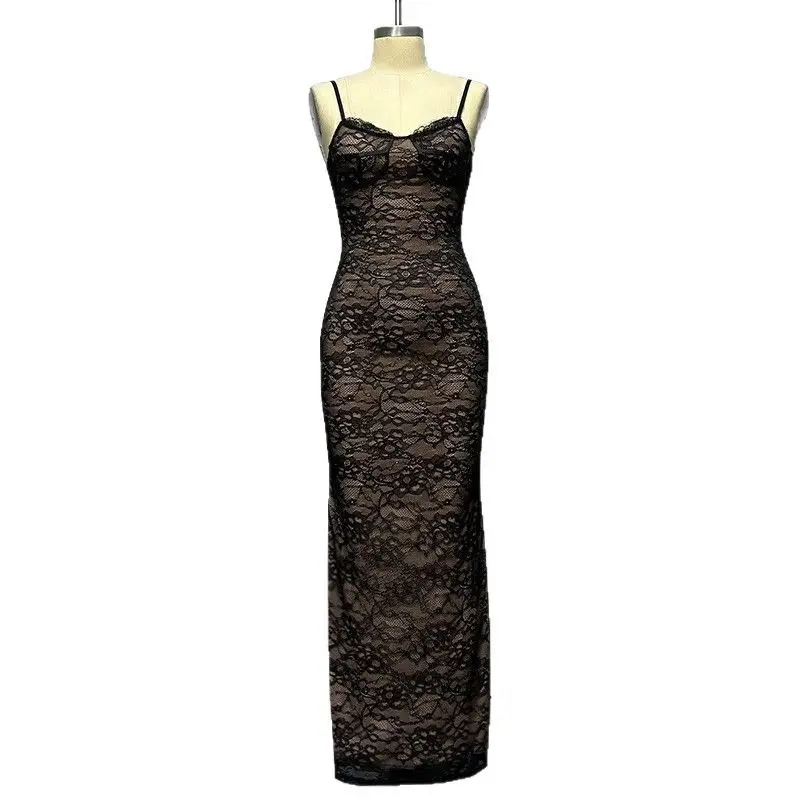 Black Lace Wind Sling Dress for Women 2023 - Image 11