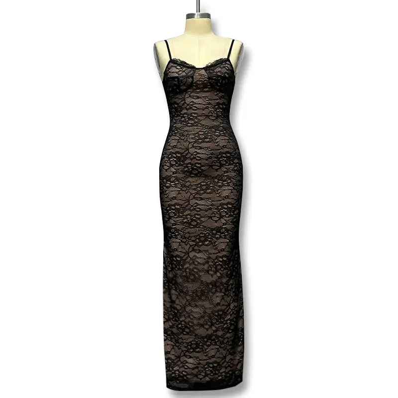 Black Lace Wind Sling Dress for Women 2023 — feature 29