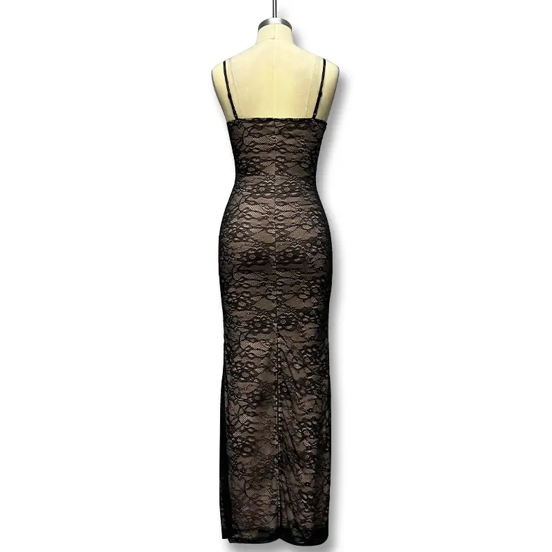 Black Lace Wind Sling Dress for Women 2023 — feature 32
