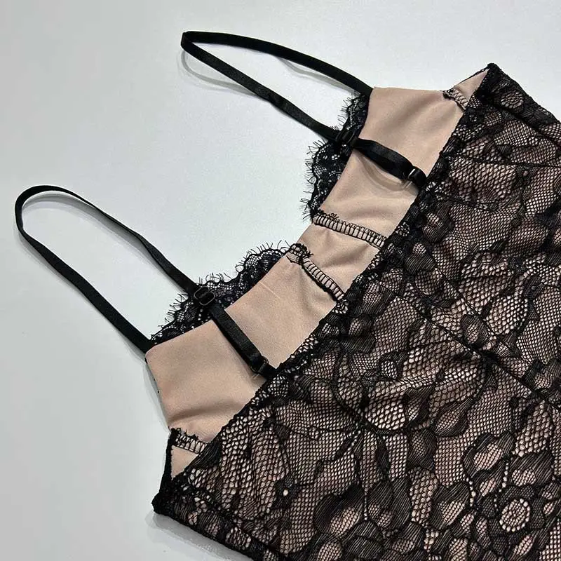 Black Lace Wind Sling Dress for Women 2023 — feature 35