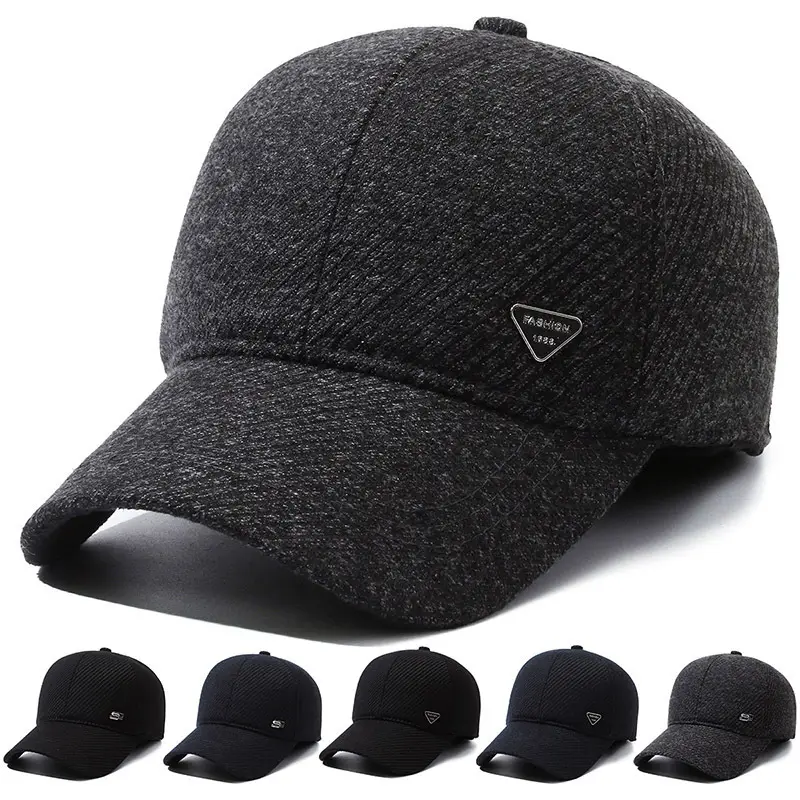 Winter Men's Grey Prada Cap with Ear Protection