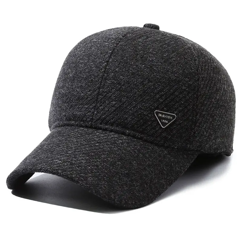 Winter Men's Grey Prada Cap with Ear Protection