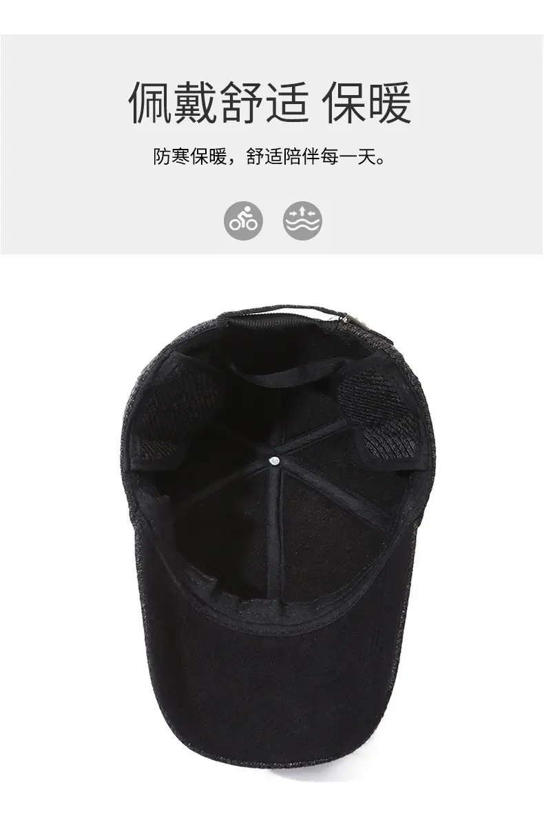 Winter Men's Grey Prada Cap with Ear Protection — feature 5