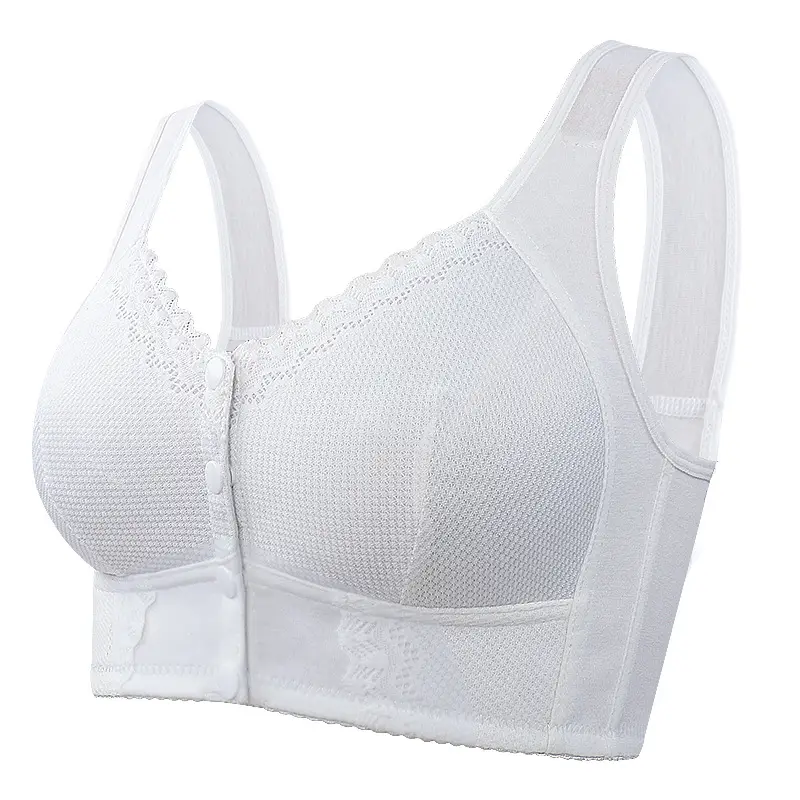 New Style Thin Cup Front-Clasp Lace Bra for Middle-Aged and Elderly Women with Large Busts, Exclusively Available on Amazon Independent Sites, Extra-Large Size Bra