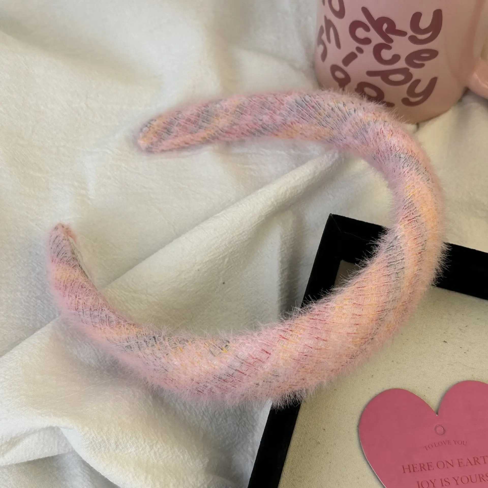 Soft Glutinous Fur Headband for Girls, Colorful, Autumn Winter, New Arrival - Image 3