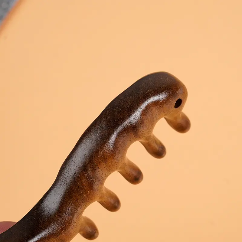 Golden Wooden Dolphin Massage Combs for Hair Care