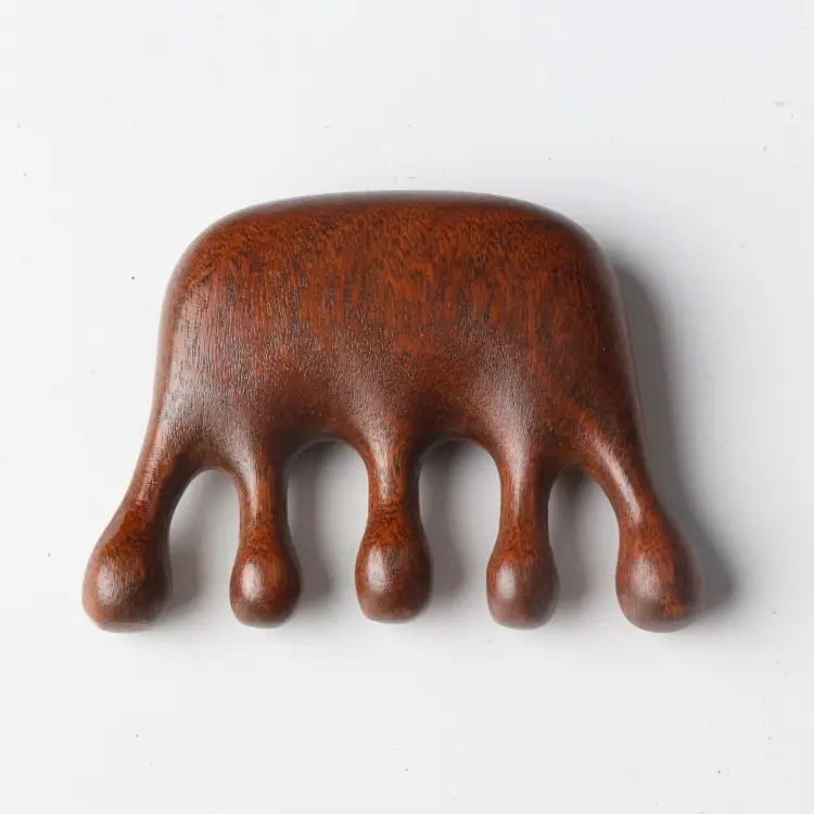 Golden Wooden Dolphin Massage Combs for Hair Care