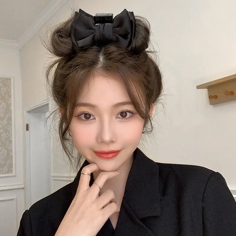 Double-Sided Bow Clip for Girls Pink White Blue - Image 8