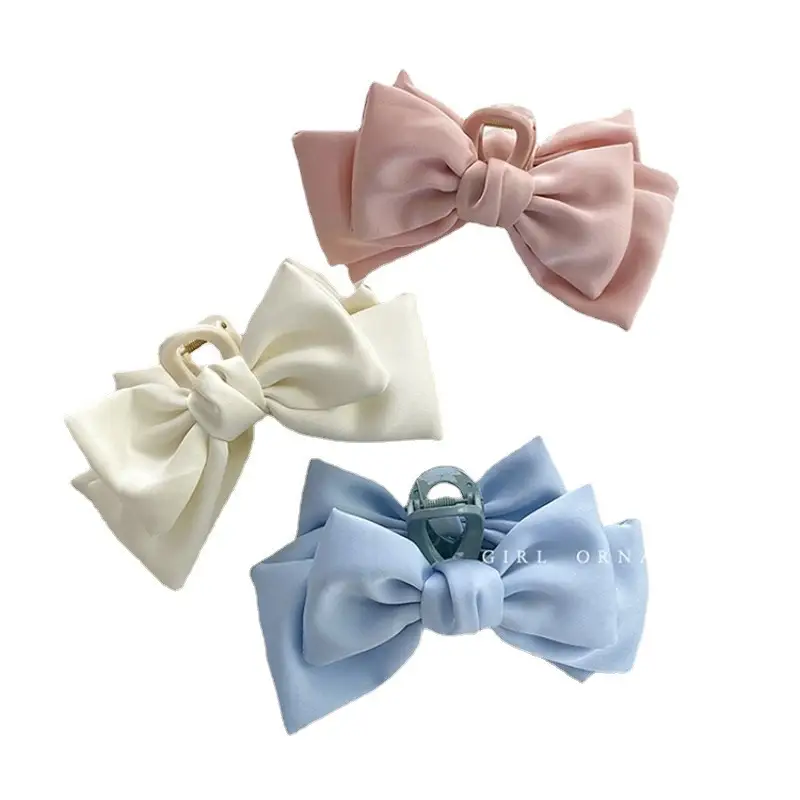Double-Sided Bow Clip for Girls Pink White Blue - Image 9