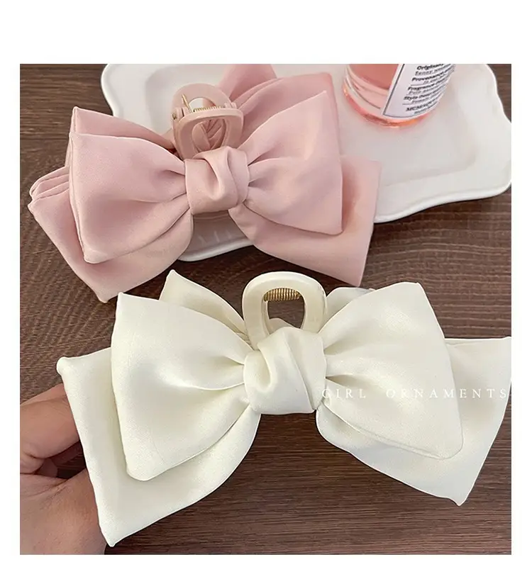 Double-Sided Bow Clip for Girls Pink White Blue — feature 14