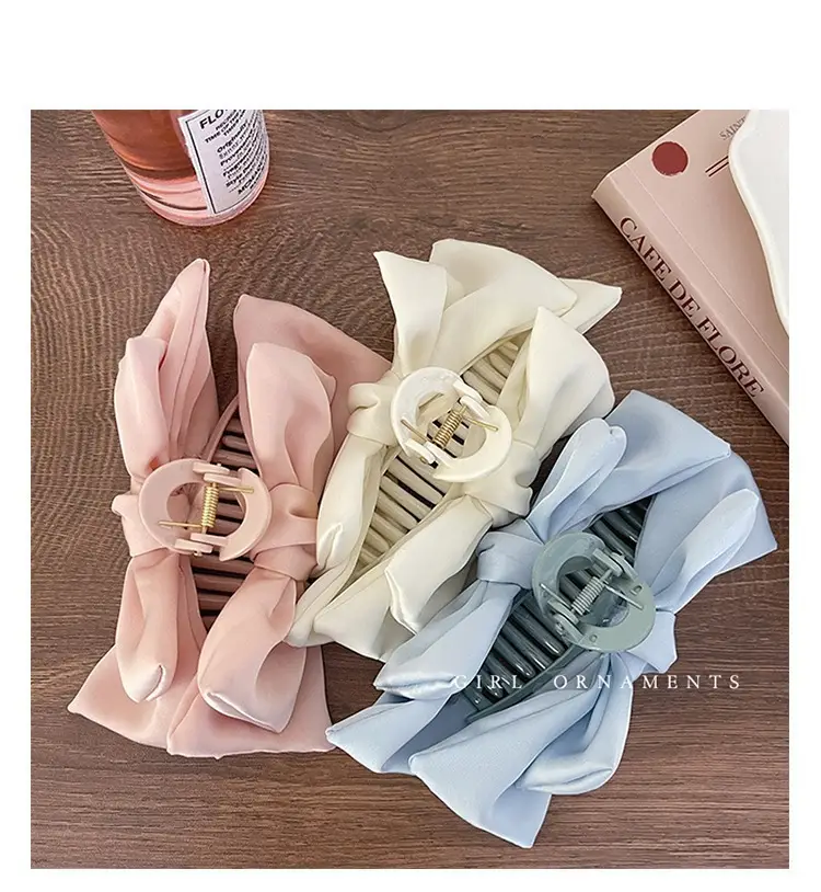 Double-Sided Bow Clip for Girls Pink White Blue — feature 15