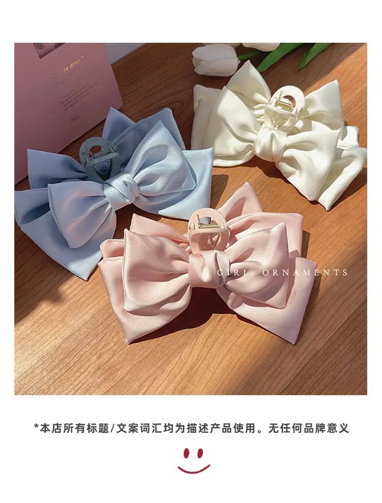 Double-Sided Bow Clip for Girls Pink White Blue — feature 16
