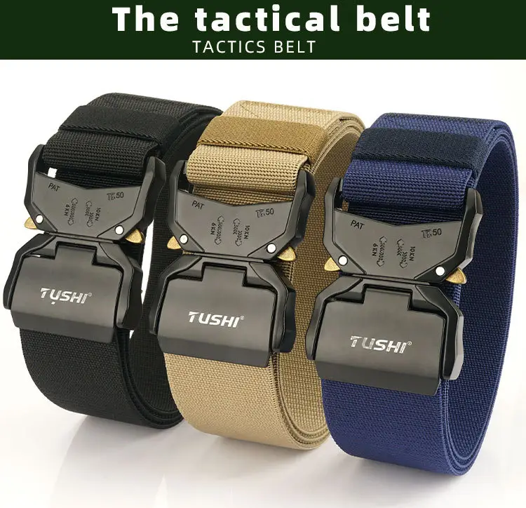 TUSHI 5.0cm Aluminum Tactical Belt for Men — feature 3