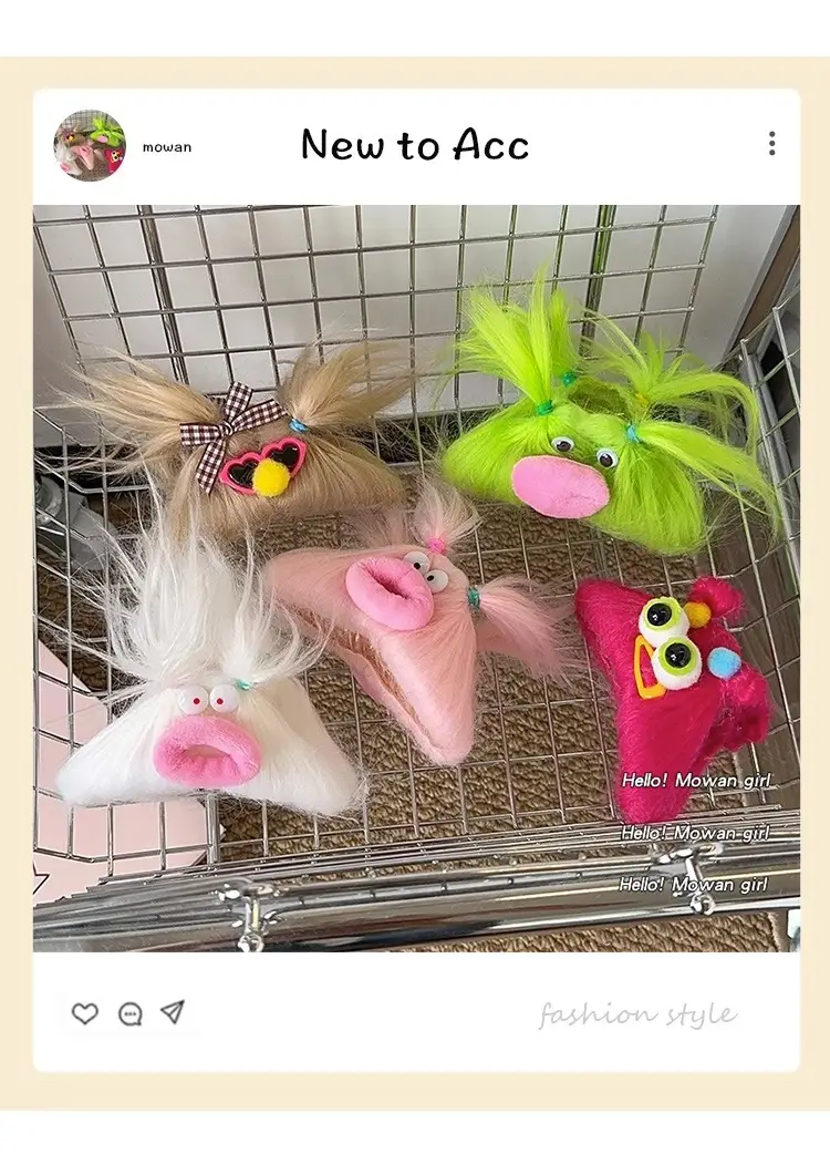 Cute Shark Hair Clip for Girls Plush Autumn Winter — feature 1