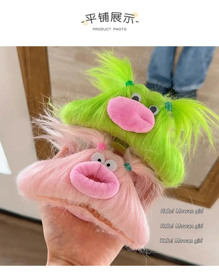 Cute Shark Hair Clip for Girls Plush Autumn Winter — feature 4