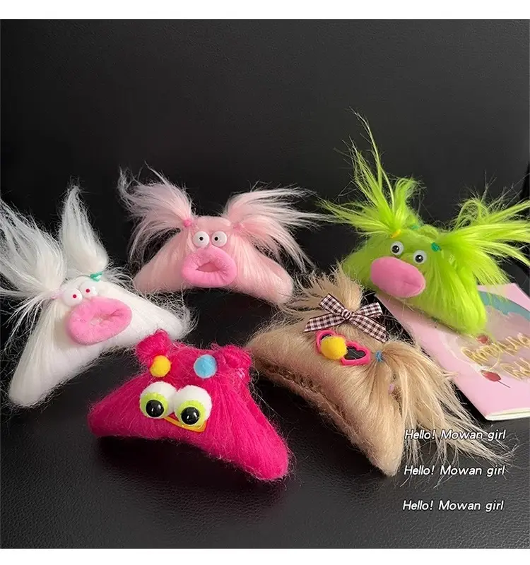 Cute Shark Hair Clip for Girls Plush Autumn Winter — feature 6