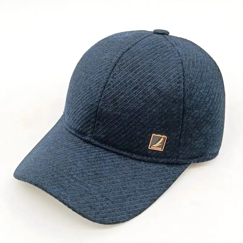 Men's Fleece Lined Black Baseball Cap Winter Warm — feature 12