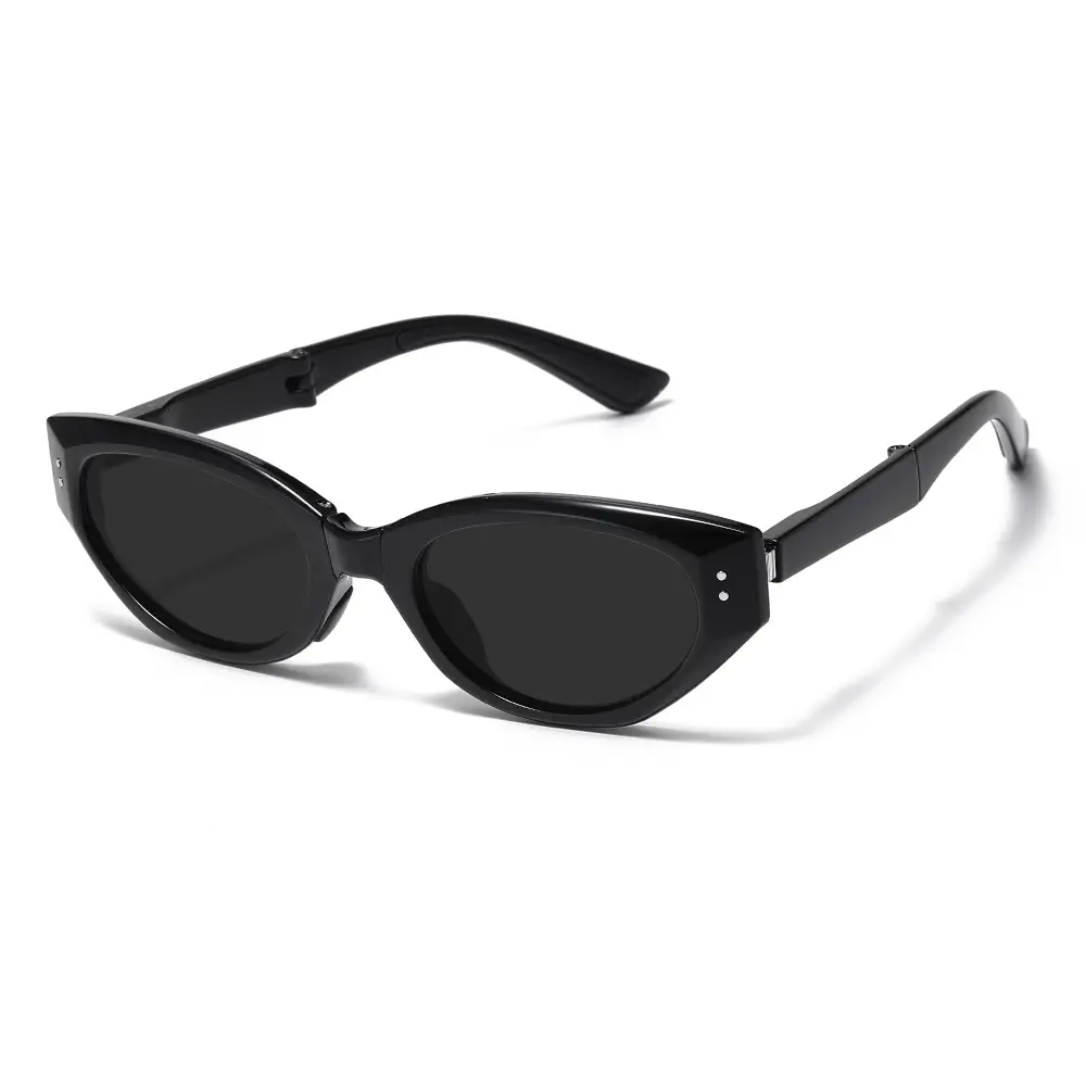UV Protection Foldable Sunglasses White Men Women - Image 11