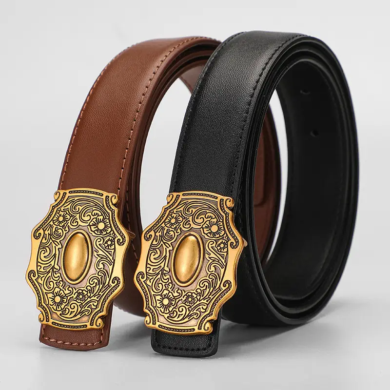 Gold Wing Belt for Women 100cm Genuine Cowhide - Image 11