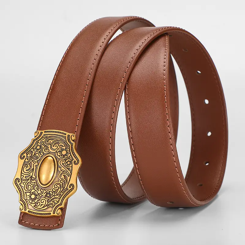 Gold Wing Belt for Women 100cm Genuine Cowhide - Image 13