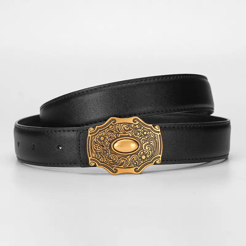 Gold Wing Belt for Women 100cm Genuine Cowhide - Image 15