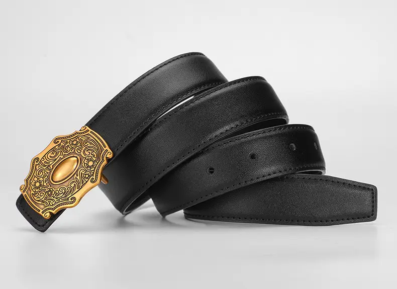 Gold Wing Belt for Women 100cm Genuine Cowhide — feature 12