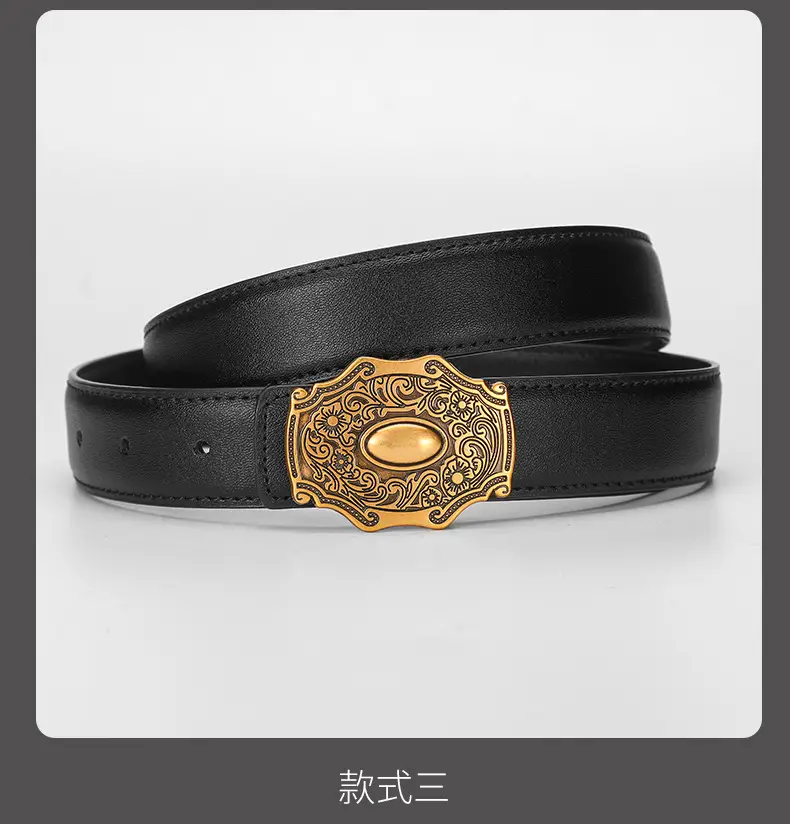 Gold Wing Belt for Women 100cm Genuine Cowhide — feature 15