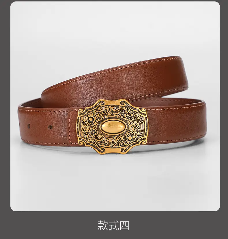 Gold Wing Belt for Women 100cm Genuine Cowhide — feature 16
