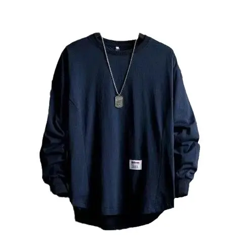 Men Black Hip Hop Long Sleeve T-Shirt - Image 12