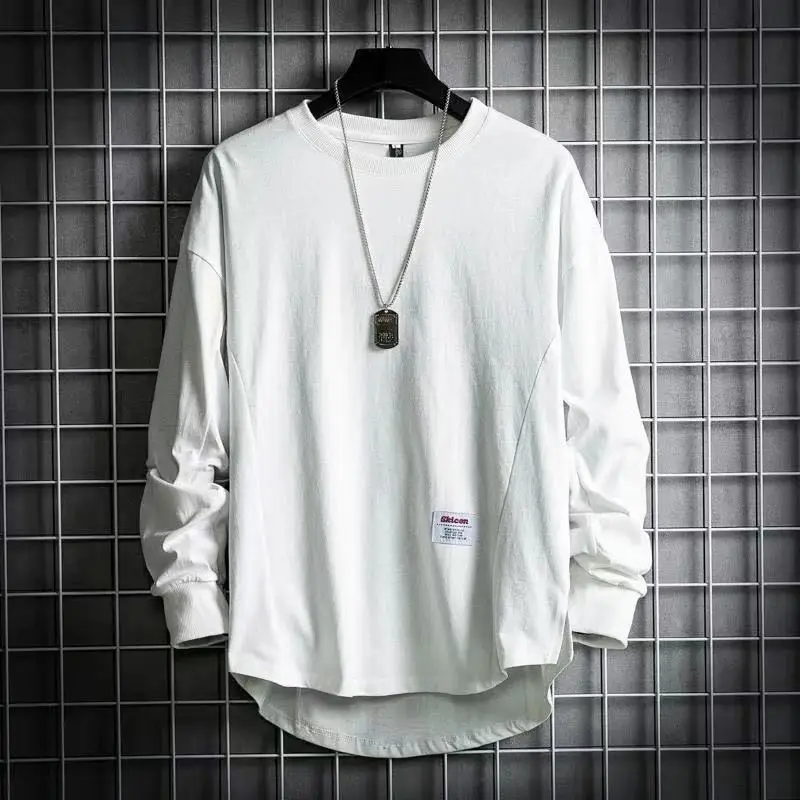 Men Black Hip Hop Long Sleeve T-Shirt — feature 4