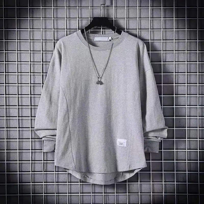 Men Black Hip Hop Long Sleeve T-Shirt - Image 2