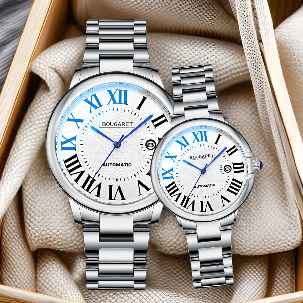 Couple's Waterproof Calendar Anti-Fake Wristwatch Set