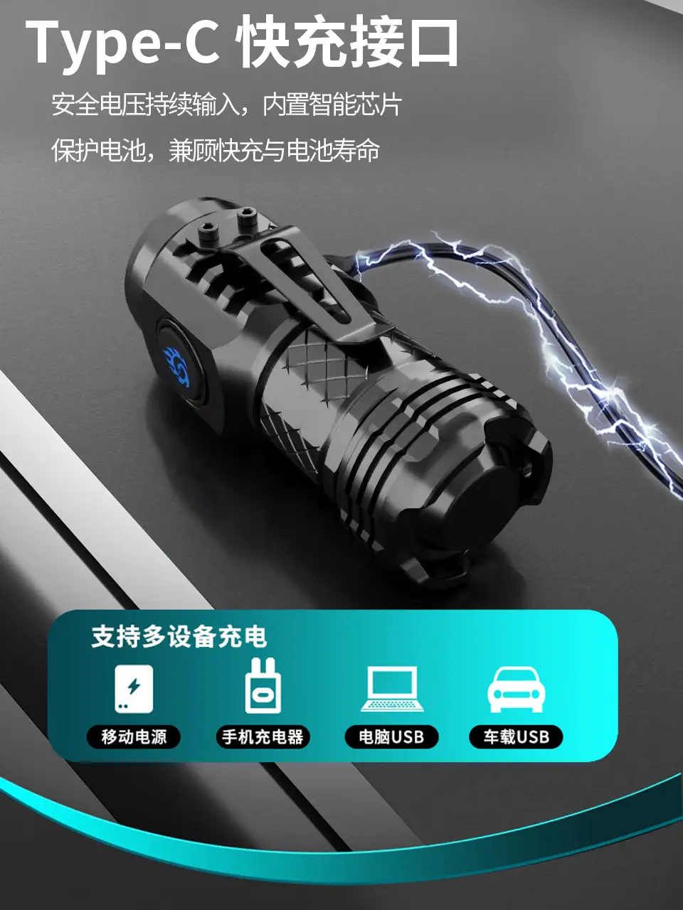 Three-Eye Monster Flashlight with Red Lipstick Design β feature 10