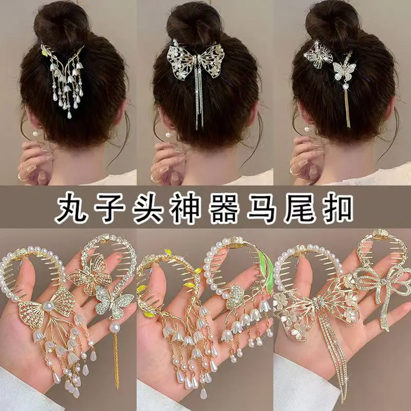Ancient Style Orchid Tassel Hairpin Ball Head Hair Accessories — feature 1