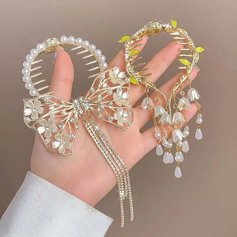 Ancient Style Orchid Tassel Hairpin Ball Head Hair Accessories — feature 14