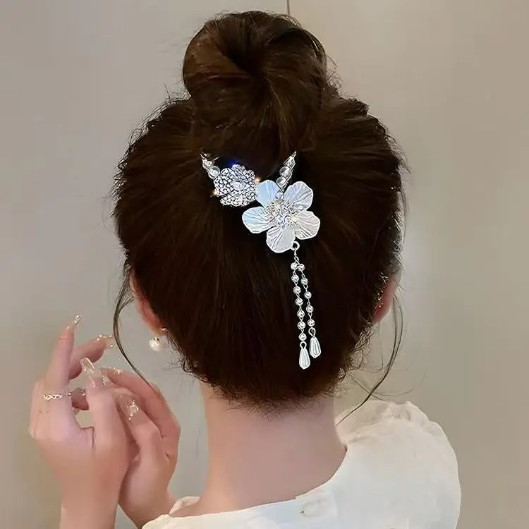 Ancient Style Orchid Tassel Hairpin Ball Head Hair Accessories — feature 4