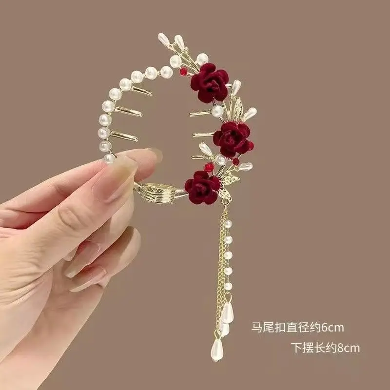 Ancient Style Orchid Tassel Hairpin Ball Head Hair Accessories - Image 12