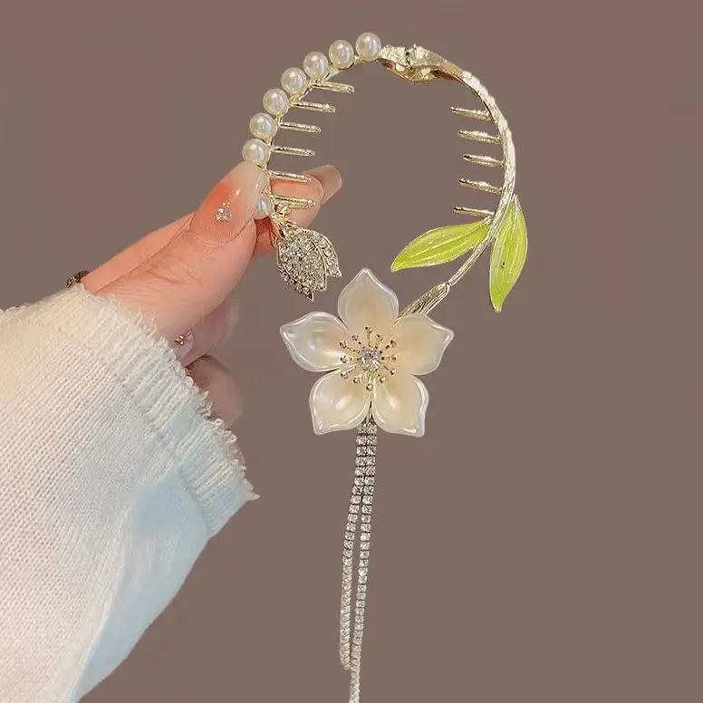 Ancient Style Orchid Tassel Hairpin Ball Head Hair Accessories - Image 14