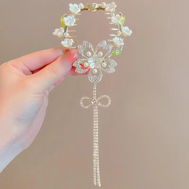Ancient Style Orchid Tassel Hairpin Ball Head Hair Accessories - Image 21