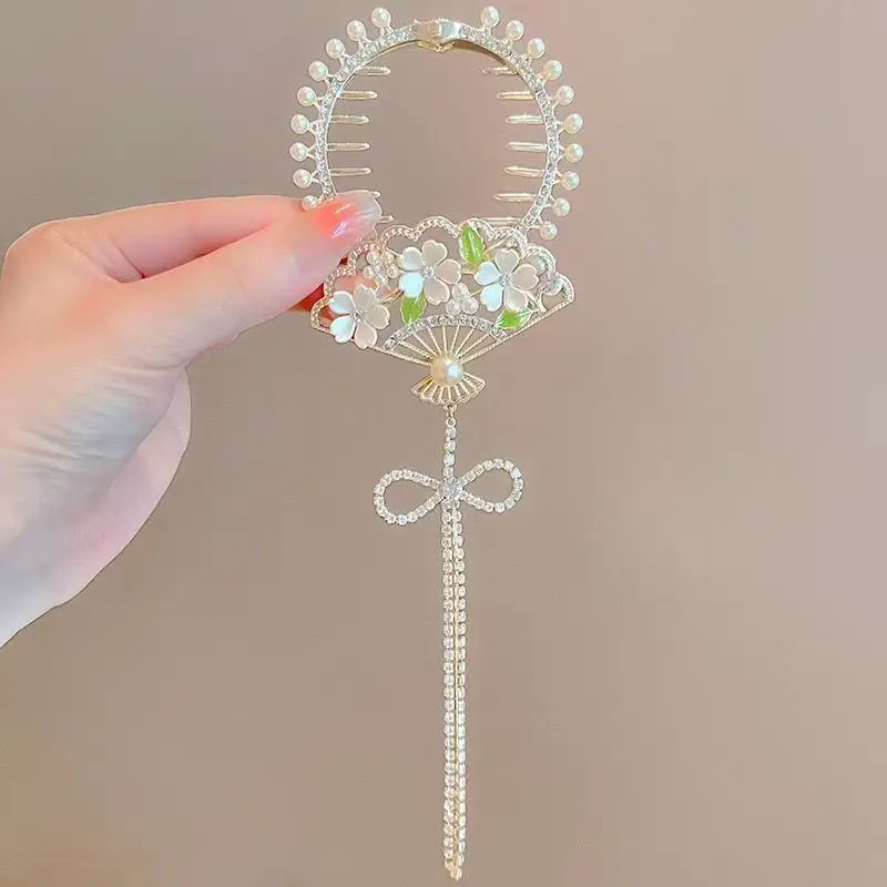 Ancient Style Orchid Tassel Hairpin Ball Head Hair Accessories - Image 22